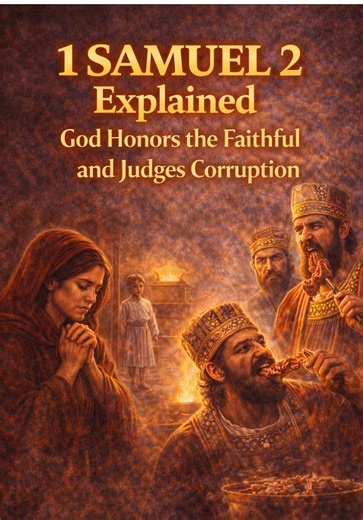 1 Samuel 2 contrasts Hannah’s prayer of praise with the corruption of Eli’s sons. While sinful leadership dishonors God, a faithful child quietly grows in His presence. This chapter shows how God lifts the humble, brings down the proud, and prepares faithful servants to lead His people. #BibleChapterByChapter #OldTestament #BibleExplained #Faithfulness #GodsJustice