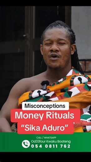 5.4K views · 326 reactions | In our society today, money ritual is one of the most misunderstood topics. We've been told money rituals '' Sika Aduro'' meant quick wealth through dangerous sacrifices. For many years, society has painted a dark picture around money rituals, but let me explain the side that is rarely spoken of. Today’s teaching is one that challenges everything you thought you knew. | Nana Kwaku Boateng | Facebook