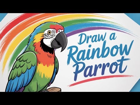 Color a Parrot with a Rainbow Step by Step!