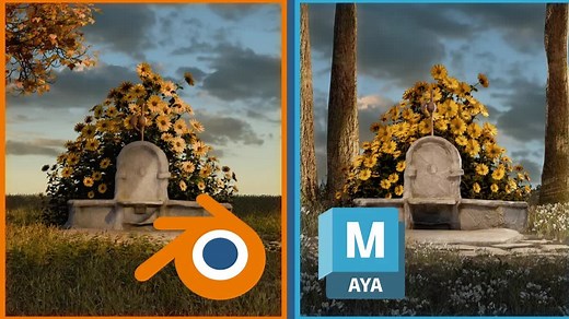 Maya与Blender三维场景制作谁更好？_哔哩哔哩_bilibili