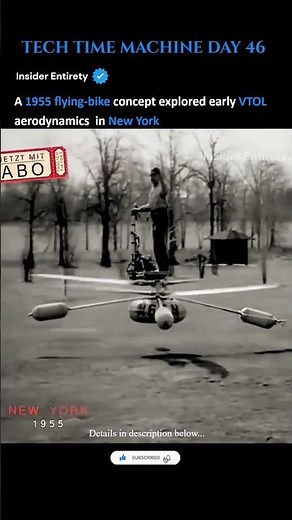 Wings of Innovation: The 1955 Flying Bicycle #innovation #fly #science