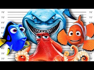 If Finding Nemo Characters Were Charged For Their Crimes (Pixar Villains)