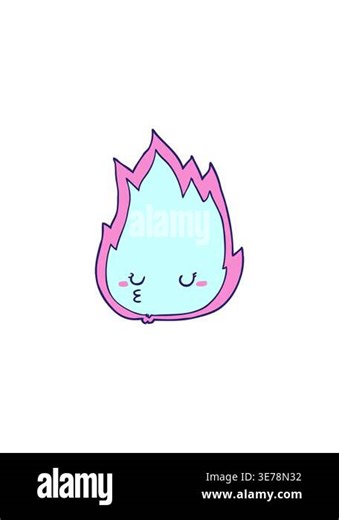 sales flash animation of cute cartoon fire Stock Video Footage - Alamy