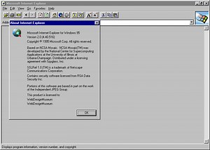 Internet Explorer 2.0 in 1995