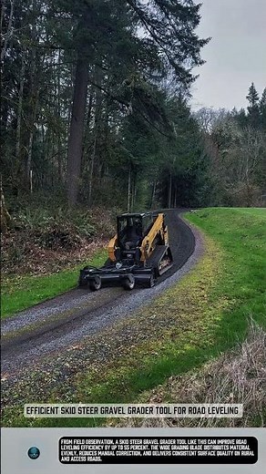 Efficient skid steer gravel grader tool for road leveling #tools