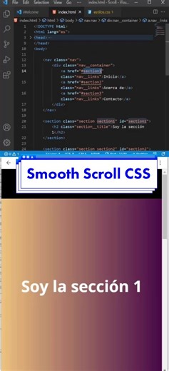 Efecto Smooth Scroll Solo con CSS y HTML