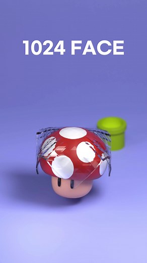 💎Glass vs Super Mario🍄 Mushroom change to 1up fur #Satisfying #3D #Simulation #Animation #asmr