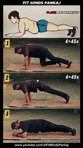 Plank Abs Workout 🔥 | 4x45s Fat-Burning Core Circuit💪#shorts