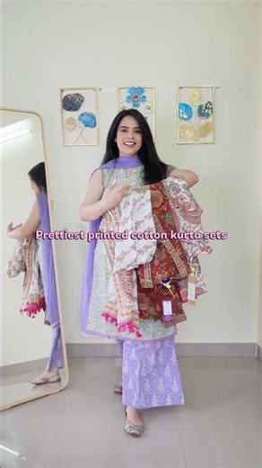 Myntra beautiful cotton printed kurta sets #fypシ #youtubeshorts #myntra #shorts #summeroutfits