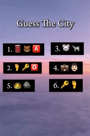 Can you crack the code? 🌍✨ Put them together and tell us the destination in the comments 👇 Let’s see who really knows their cities 😏 Tag your travel buddy and don’t cheat. #TravelGame #CityChallenge #inspireme2travel