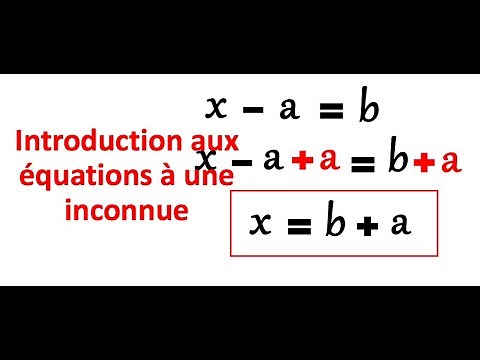 Introduction aux équations à une inconnue