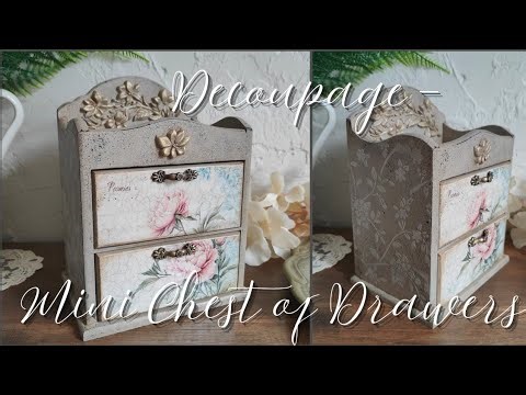 Mini Chest of Drawers 🩷 Romantic Shabby Chic Decoupage