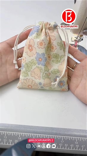 Simple Drawstring Bag Sewing Tutorial