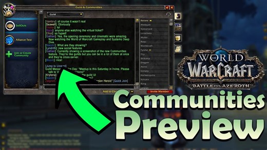 Battle for Azeroth communities - in game preview | World of Warcraft