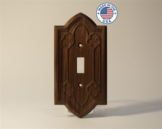 Gothic Black Walnut 1-gang Toggle Switch Cover Plate - Handcrafted in the USA - Etsy