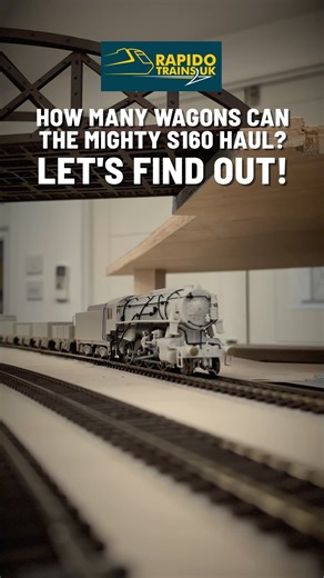 24K views · 328 reactions |  How mant wagons can a Rapido Trains UK 'S160' haul? We put it to the test... What will you pull with your S160? | Rails Of Sheffield | Facebook
