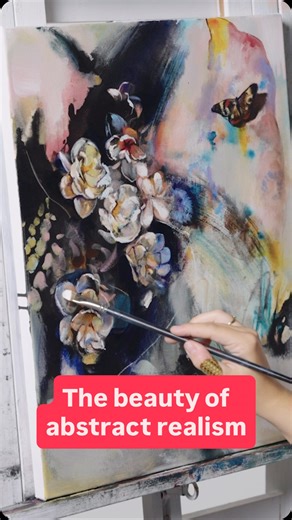 Milan Art Institute on Instagram: "Abstract realism brings together loose expression and refined beauty in a way that draws people in. If you want to learn how to create a painting in this style, comment “floral” for a link to our in-depth class! . . . #artreel #artistsofinstagram #artreels #artprocess #artoftheday #artistofinstagram #artideas #artofinstagram #artlover #abstractrealism #abstract"