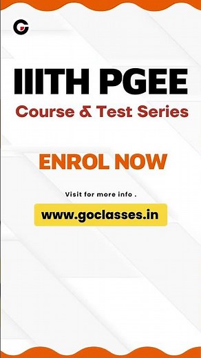 GO Classes IIITH PGEE Course + Test Series 🔥 #IIITHPGEE #goclasses #IITH #PGEE #testseries