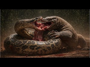 Komodo Dragon vs GIANT Anaconda The Jungle's DEADLIEST Clash