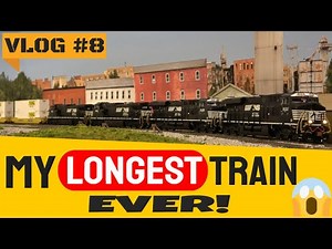 Vlog 8: Running My Longest Train Ever! Prepping & Running a MASSIVE Intermodal Container HO Train!
