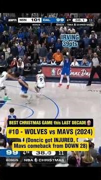 Luka's LAST GAME with DALLAS😥 Mavs vs Wolves Ending 2024 Christmas #nba #kyrieirving #lukadoncic