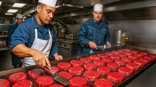 THE GIGANTIC KITCHEN: Inside the World's Largest Aircraft Carrier Galley—The Unbelievable Logistics of Cooking 18,000 Meals a Day. | Elon Video