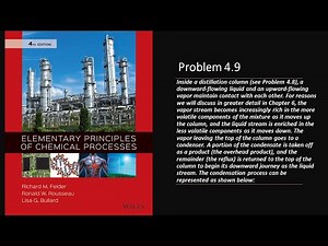 Inside a distillation column (see Problem 4.8), a downward-flowing liquid | Solved