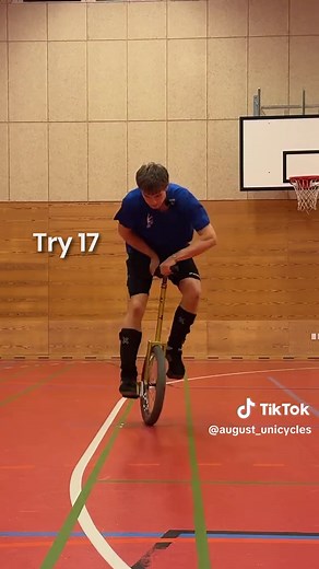 Mastering a New Unicycle Trick in Just 35 Attempts