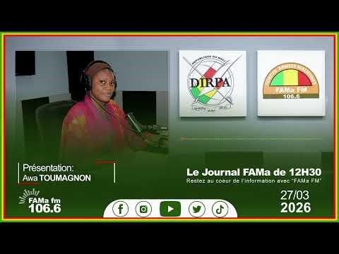 Journal de 12h30 du 27 mars 2026