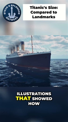 Titanic vs Famous Structures Size Comparison Illustrations
