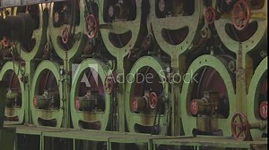 Old Manufactoring equipment Produce Paper Machine Shafts At Paper Mill. equipment. Paper Production. canon log, c log, clog, c-log, ungraded