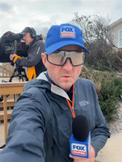 SHORELINE MAYHEM ‼️: A massive, intense nor’easter is developing along the East Coast, bringing severe beach erosion, pounding surf and coastal flooding. FOX Weather Senior Correspondent @robertrayreports is reporting the ground truth in Nags Head, North Carolina, giving viewers a firsthand look at what’s happening across the Outer Banks. #northcarolina #eastcoast #ocean #erosion