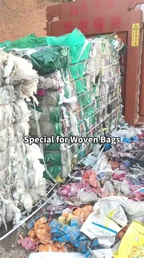 160 Square Pipe Horizontal Hydraulic Baler | Efficient Woven Bag Baling & Discharge Demo
