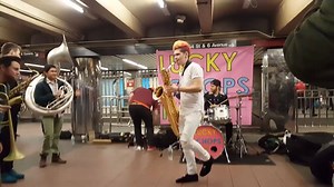 4M views · 32 reactions | Here are the awesome Lucky Chops playing in Herald Square New York City! These Guys are all absolutely fantastic mucicians. Get up and dance! https://facebook.com/watch/TheLuckyChops/ | Dance Floor Spotlight | Facebook