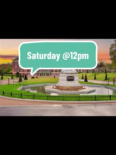 Saturday 12pm. Hyde Park Kensington Palace Gardens Royal Albert hall Buckingham palace and what ever before and after and inbetween. 😂