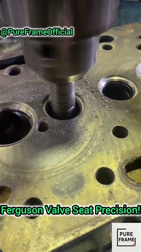 Ferguson Tractor Cylinder Head Valve Seat Angle Setting | Precision Machine Work!🛠🛠🛠