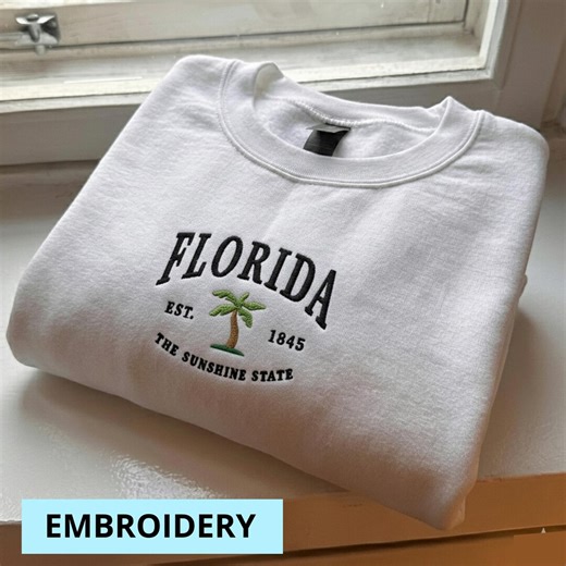 Florida Sweatshirt, Sunshine State Crewneck Pullover, Florida Hoodie, Florida T-shirt - Etsy