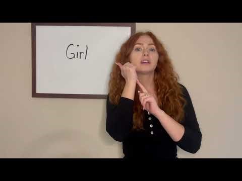 Girl in sign language