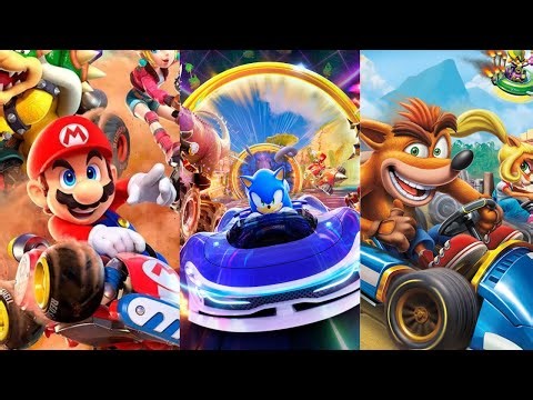 MARIO vs SONIC vs CRASH | Which Mascot Has the BEST Racing Game?!