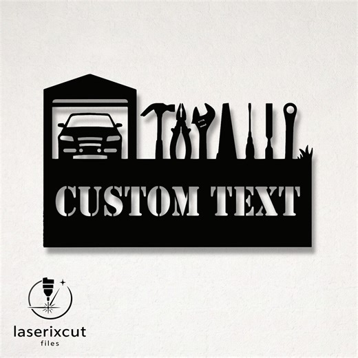 Customizable Garage Laser Cut Vector Files - SVG, DXF, Glowforge, Cricut, CNC, Metal Wall Art, Workshop Decor, Instant Download - Etsy