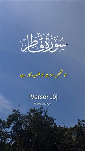 Surah Fatir Ayat 10 Urdu Translation| #aleeezzzyyy #quranurdutranslation #surahfatir #shortsfeed