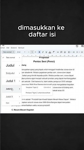 Tutorial Membuat Daftar Isi di Google Docs #rajawaliadikarya #googledocs