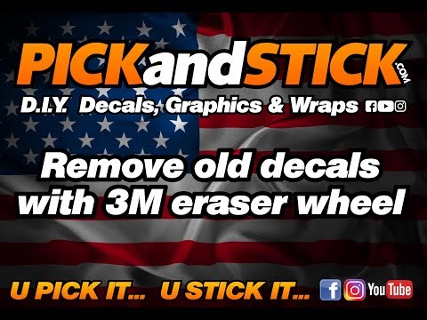 Remove old decal with 3M eraser wheel
