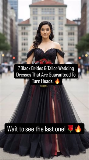 🖤✨ Ready to say “I do”... in the most hauntingly beautiful way? These 7 custom black wedding dresses are made for brides who dare to be bold — gothic, elegant, and unforgettable. Perfect for a Halloween-themed wedding or any bride who wants to turn the vibe into pure magic. 👰‍♀️🕯️ Which one of these 7 gowns is your favorite? We’d love to know! 💍🖤 👇Tell us — would you wear black on your big day? 🔥 #customgown #BlackWeddingDress #GothBride #HalloweenWedding #weddinginspo | Brides & Tailor