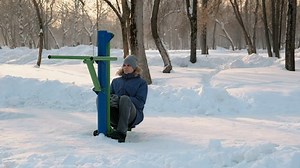 Man Blue Down Jacket Hood Doing: стоковое видео (без лицензионных платежей), 1018667308 | Shutterstock