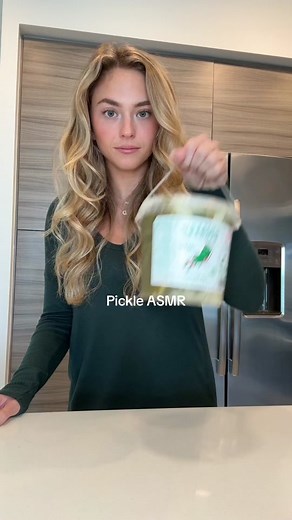 The best kind of ASMR #pickles #grillospickles #pickletok #picklegirl