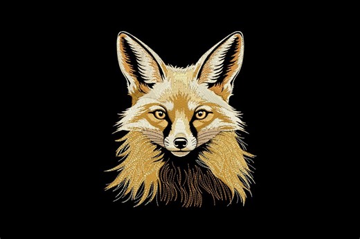 Fox Embroidery Design, Fennec Fox Machine Embroidery Design, Animal Pattern, Instant Digital Download - Etsy