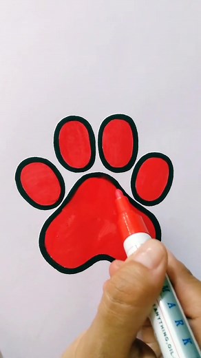 Step-by-Step Guide to Coloring a Paw Print