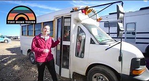 87K views · 1.5K reactions | Alexis bought her bus 'Honey' 2 months ago, built it out minimally and is already living in it with her dog. She didn't have building experience, but was determined to live Skoolie life, so she utilized YouTube videos and common sense to figure everything out. She has big dreams for her travels and her bus, so it will be fun to watch her journey as she learns and adds to her bus. | Tiny Home Tours | Facebook