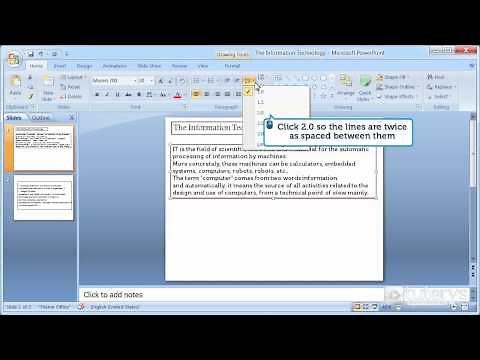 How to change paragraph spacing with PowerPoint 2007?
